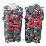 Maglia Chicago Bulls Michael Jordan NO 23 Camuffamento Verde