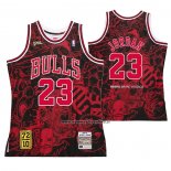 Maglia Chicago Bulls Michael Jordan #23 Mitchell & Ness Hebru Brantley Nero