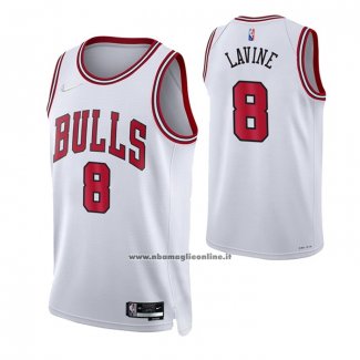 Maglia Chicago Bulls Zach Lavine #8 Association 2021 Bianco