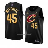 Maglia Cleveland Cavaliers Donovan Mitchell #45 Statement 2022-23 Nero