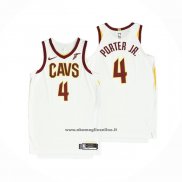 Maglia Cleveland Cavaliers Kevin Porter JR. #4 Association Autentico Bianco