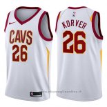 Maglia Cleveland Cavaliers Kyle Korver NO 26 Association 2017-18 Bianco