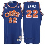 Maglia Cleveland Cavaliers Larry Nance NO 22 Throwback 2008 Blu