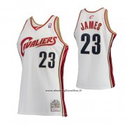 Maglia Cleveland Cavaliers LeBron James #23 Mitchell & Ness 2003-04 Bianco