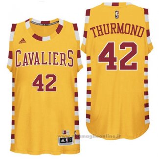 Maglia Cleveland Cavaliers Nate Thurmond NO 42 Throwback Giallo