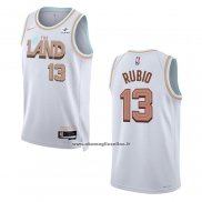 Maglia Cleveland Cavaliers Ricky Rubio #13 Citta 2022-23 Bianco