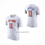 Maglia Corta Manga New York Knicks Jalen Brunson No 11 Bianco