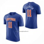 Maglia Corta Manga New York Knicks Jalen Brunson No 11 Blu