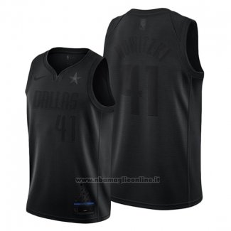 Maglia Dallas Mavericks Dirk Nowitzki NO 41 MVP Nero