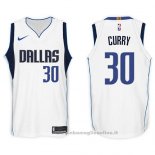 Maglia Dallas Mavericks Seth Curry NO 30 2017-18 Bianco