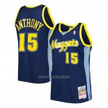 Maglia Denver Nuggets Carmelo Anthony #15 Mitchell & Ness 2006-07 Blu