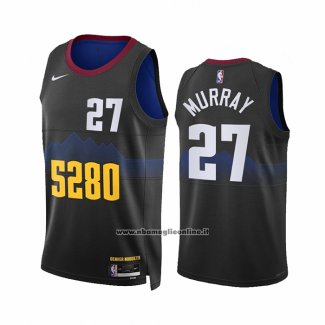 Maglia Denver Nuggets Jamal Murray #27 Citta 2023-24 Nero