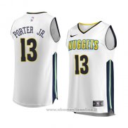 Maglia Denver Nuggets Michael Porter JR. NO 13 Association 2017-18 Bianco