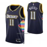 Maglia Denver Nuggets Monte Morris #11 Citta 2021-22 Blu