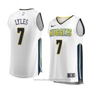 Maglia Denver Nuggets Trey Lyles NO 7 Association 2017-18 Bianco