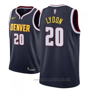 Maglia Denver Nuggets Tyler Lydon NO 20 Icon 2018-19 Blu