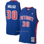 Maglia Detroit Pistons Rasheed Wallace #30 Mitchell & Ness 2003-04 Blu