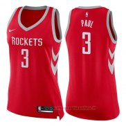 Maglia Donna Houston Rockets Chris Paul NO 3 Icon 2017-18 Rosso