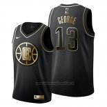 Maglia Golden Edition Los Angeles Clippers Paul George NO 13 Nero