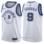 Maglia Golden State Warriors Andre Iguodala NO 9 Hardwood 2017-18 Bianco