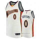 Maglia Golden State Warriors Demarcus Cousins NO 0 2009-10 Hardwood Classics Bianco