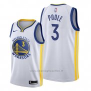 Maglia Golden State Warriors Jordan Poole NO 3 Association Bianco