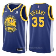 Maglia Golden State Warriors Kevin Durant NO 35 2017-18 Blu