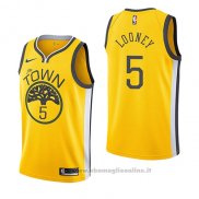Maglia Golden State Warriors Kevon Looney NO 5 Earned 2018-19 Giallo