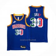 Maglia Golden State Warriors Stephen Curry #30 Classic Royal Special Mexico Edition Blu