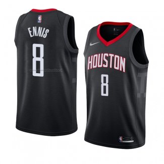 Maglia Houston Rockets James Ennis NO 8 Statement 2018 Nero