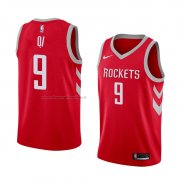 Maglia Houston Rockets Zhou Qi NO 9 Icon 2018 Rosso