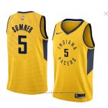 Maglia Indiana Pacers Edmond Sumner NO 5 Statement 2018 Giallo