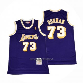 Maglia Los Angeles Lakers Dennis Rodman #73 Mitchell & Ness 1998-99 Viola