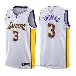 Maglia Los Angeles Lakers Isaiah Thomas NO 3 Association 2017-18 Bianco