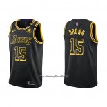 Maglia Los Angeles Lakers Jabari Brown #15 Mamba 2021-22 Nero