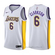 Maglia Los Angeles Lakers Jordan Clarkson NO 6 Association 2017-18 Bianco