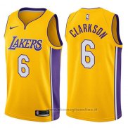 Maglia Los Angeles Lakers Jordan Clarkson NO 6 Swingman Icon 2017-18 Or