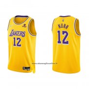 Maglia Los Angeles Lakers Kendrick Nunn #12 75th Anniversary 2021-22 Giallo