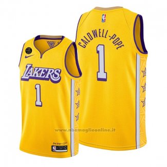 Maglia Los Angeles Lakers Kentavious Caldwell-Pope NO 1 Citta Giallo