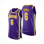 Maglia Los Angeles Lakers LeBron James #6 Statement Autentico Viola