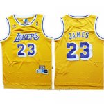 Maglia Los Angeles Lakers Lebron James NO 23 Giallo
