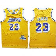 Maglia Los Angeles Lakers Lebron James NO 23 Giallo