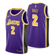 Maglia Los Angeles Lakers Lonzo Ball NO 2 Statement 2018 Viola