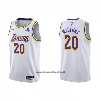 Maglia Los Angeles Lakers Mac Mcclung #20 Association 2021-22 Bianco