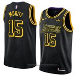 Maglia Los Angeles Lakers Moritz Wagner NO 15 Citta 2017-18 Nero
