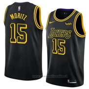 Maglia Los Angeles Lakers Moritz Wagner NO 15 Citta 2017-18 Nero