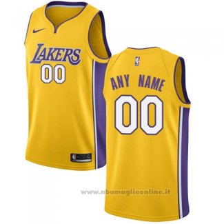 Maglia Los Angeles Lakers Personalizzate 17-18 Giallo