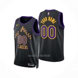 Maglia Los Angeles Lakers Personalizzate Citta 2025-26 Nero