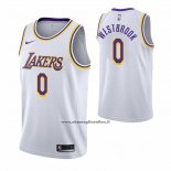 Maglia Los Angeles Lakers Russell Westbrook #0 Association 2021 Bianco