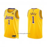 Maglia Los Angeles Lakers Trevor Ariza #1 75th Anniversary 2021-22 Giallo